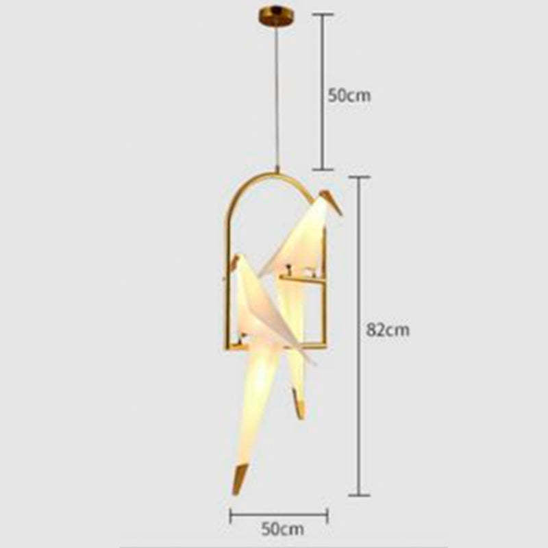 Clifford Design LED Duizend Kraanvogels Hanglampen Gouden Metaal Slaapkamer