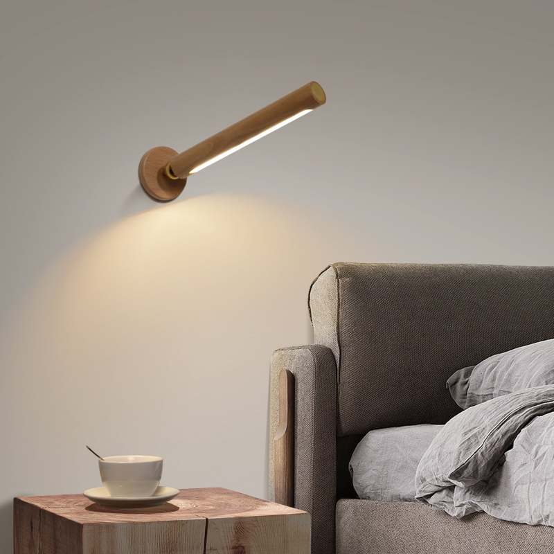 Ozawa Retro LED Wandlampen Bruin Metaal Hout Eetkamer Slaapkamer