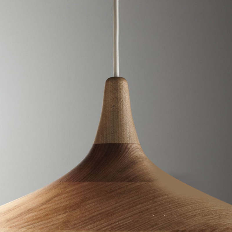 Nazifa Ronde LED Hanglampen Zwart Wit Metaal Hout Eetkamer Slaapkamer