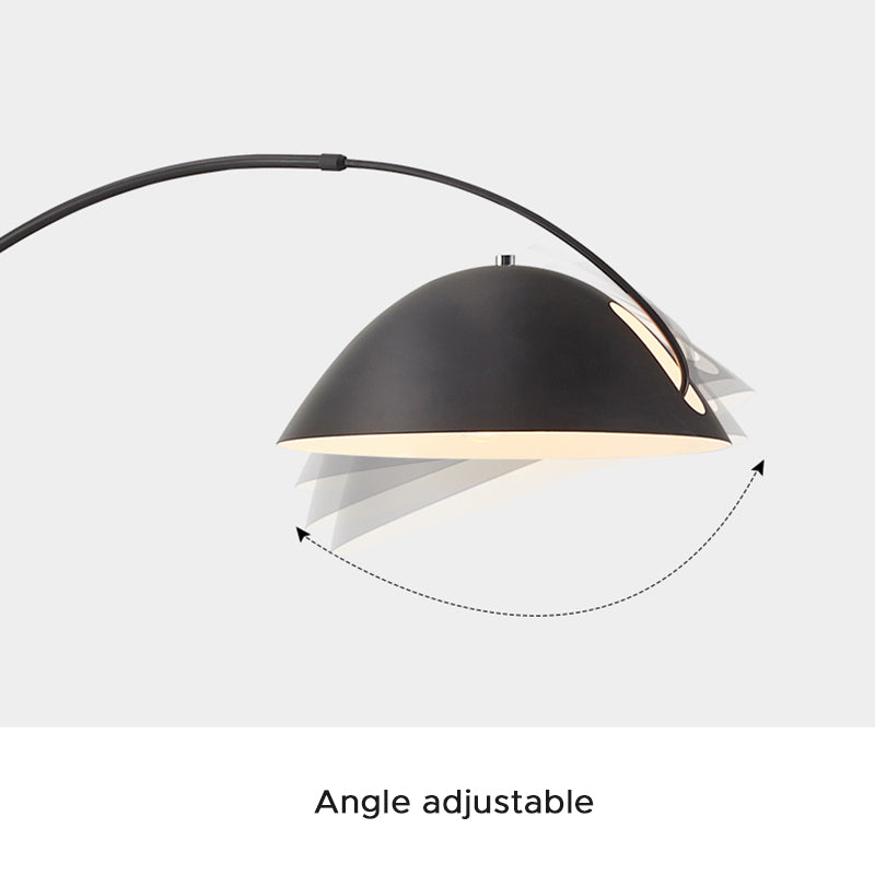 Avi Ronde Moderne LED Vloerlampen Zwart Metaal Eetkamer Slaapkamer