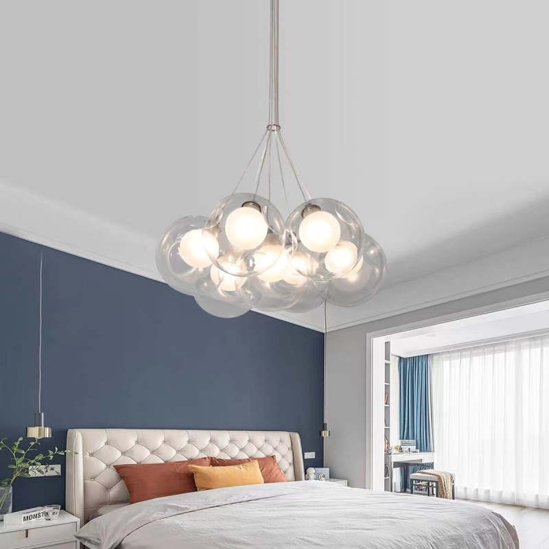 Valentina Ronde LED Hanglampen Wit Metaal Glas Slaapkamer Eetkamer