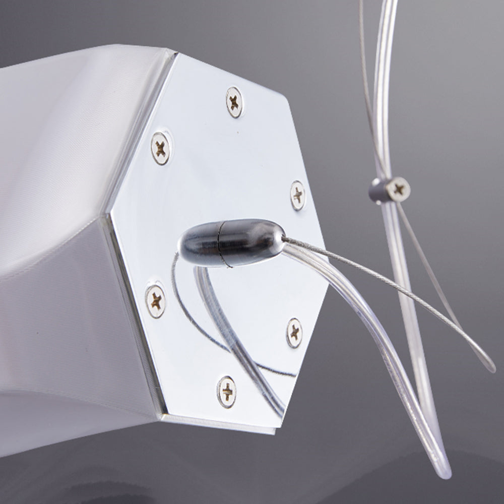 Nazifa Moderne Strip Design LED Hanglamp Wit Metaal Eetkamer