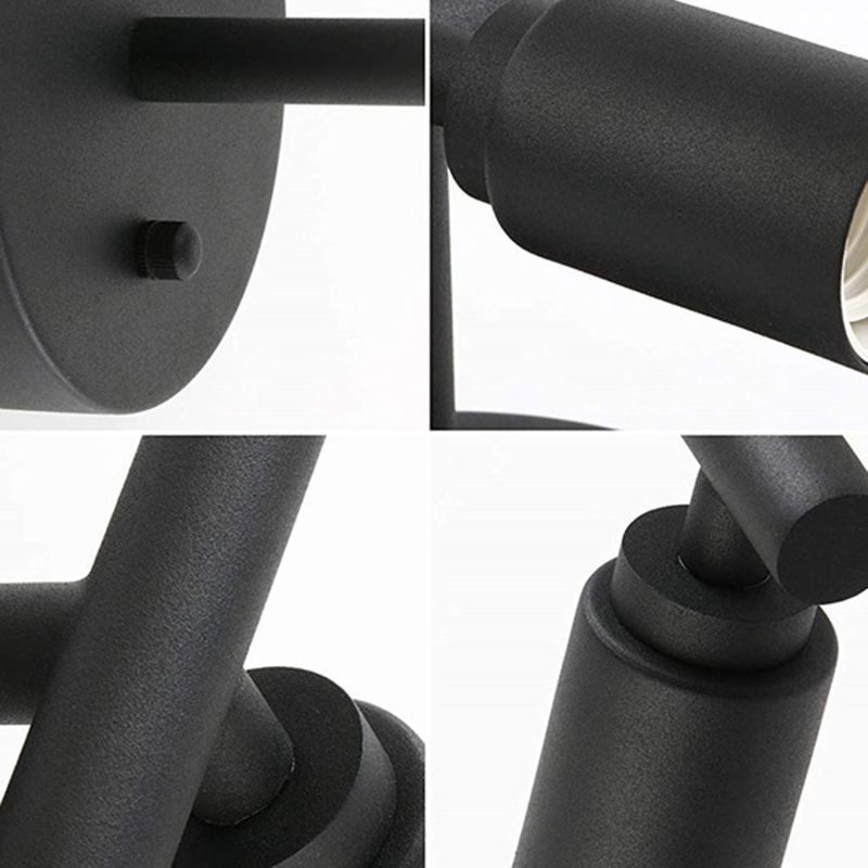 Alessio Modern Industriele LED Wandlamp Zwart Metaal/Glas Woon/Slaapkamer