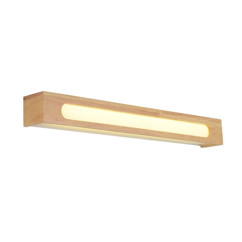 Ozawa Moderne Rond/Rechthoek/Ovaal LED Wandlamp Hout/Acryl Bruin Slaap/Woon/Badkamer