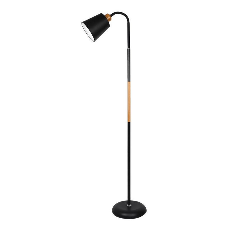 Eryn Moderne Tweekoppige Vloerlamp Zwart/Wit Metaal Slaapkamer