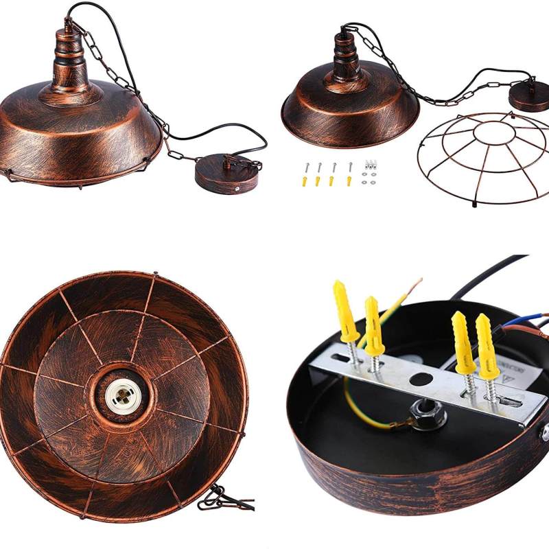 Alessio Rustieke Industriële Hanglamp Voor Zwart En Roest