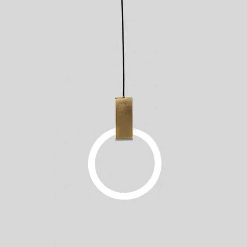 Cooley Moderne Globe/Ring Hanglamp Goud Metaal/Glas Woonkamer