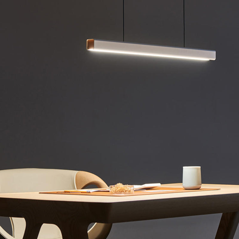 Edge Industriele LED Hanglamp Zwart Wit Metaal Hout Eetkamer