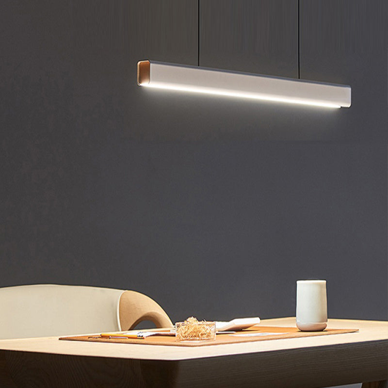 Edge Industriele LED Hanglamp Zwart Wit Metaal Hout Eetkamer