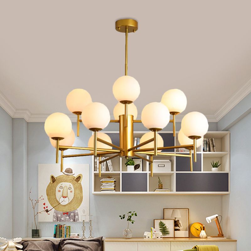 Valentina Moderne Design LED Kroonluchter Metaal Zwart/Goud Woonkamer