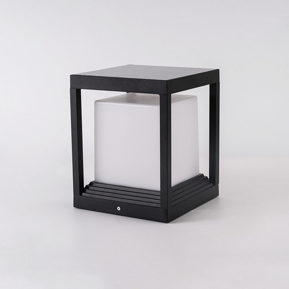 Orr Moderne LED Vierkant Buitenlamp Zonne Metaal/Acryl Zwart Tuin/Stoeprand/Balkon
