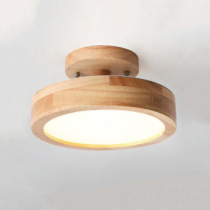 Quinn Moderne LED Plafondlamp Hout/Acryl Hout/Wit/Roze/Groen/Grijs Slaap/Eet/Woonkamer