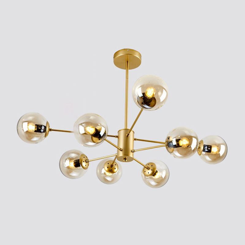 Valentina Nordic Bollen LED Hanglamp Zwart Goud Woonkamer Eettafel