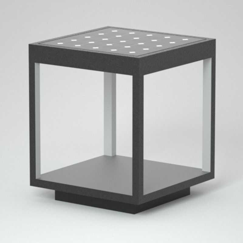 Riley Moderne LED Kubus Buitenlamp Zonne Metaal Zwart Tuin/Stoeprand/Balkon
