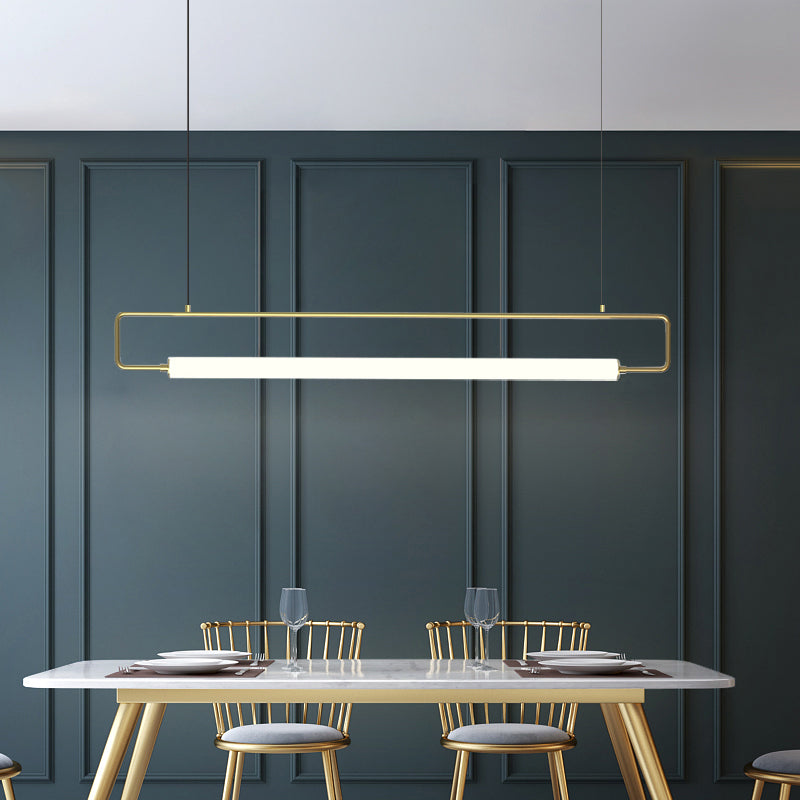 Edge Moderne LED Hanglamp Zwart/Goud Metaal Acryl Woon/Eetkamer