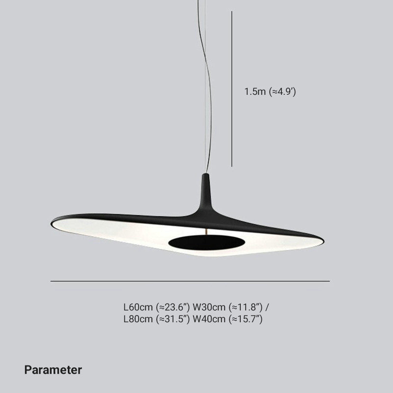 Carins Moderne Creatieve LED Hanglamp Zwart/Wit Hars Woonkamer