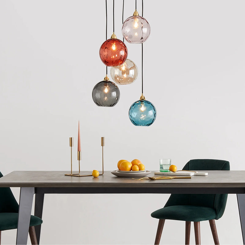 Hailie Design Grote Ronde LED Hanglampen Metaal Glas Eetkamer