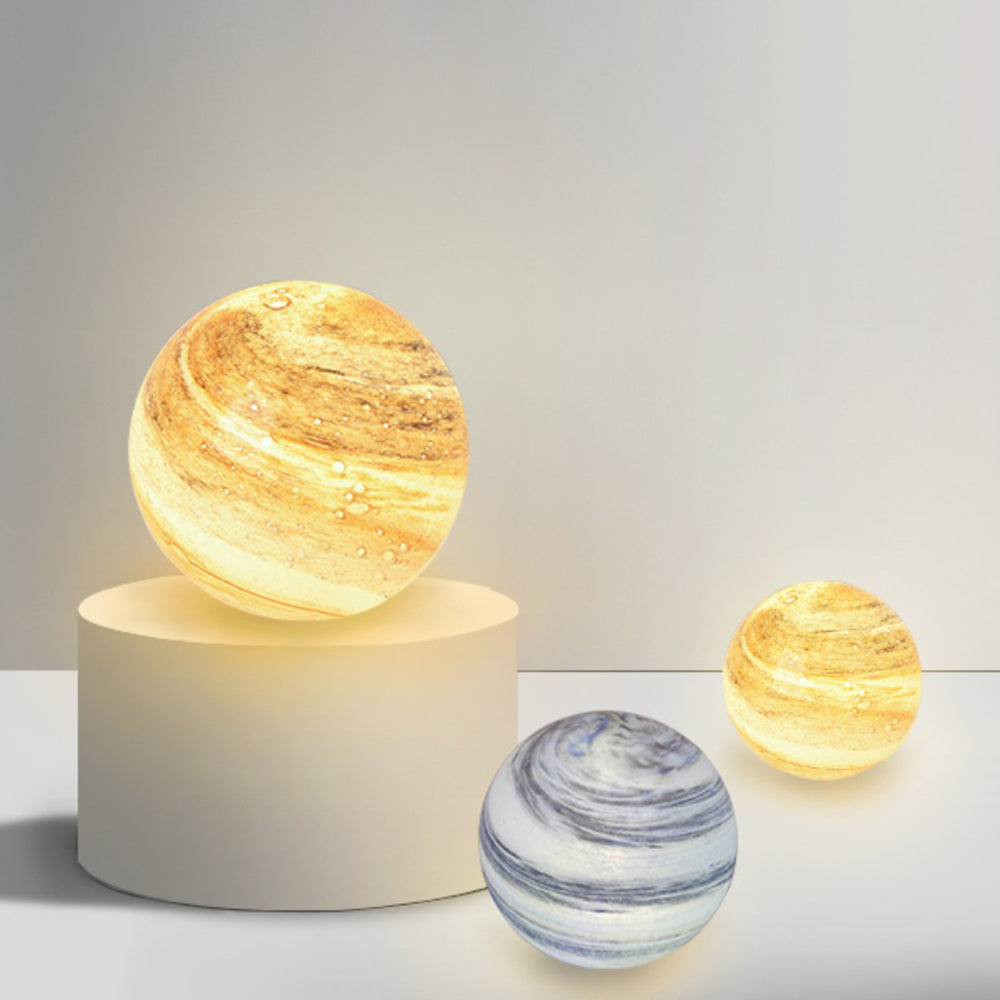 Elif Modern Bol LED Buitenlamp Blauw Metaal Acryl Hal Tuin Buiten