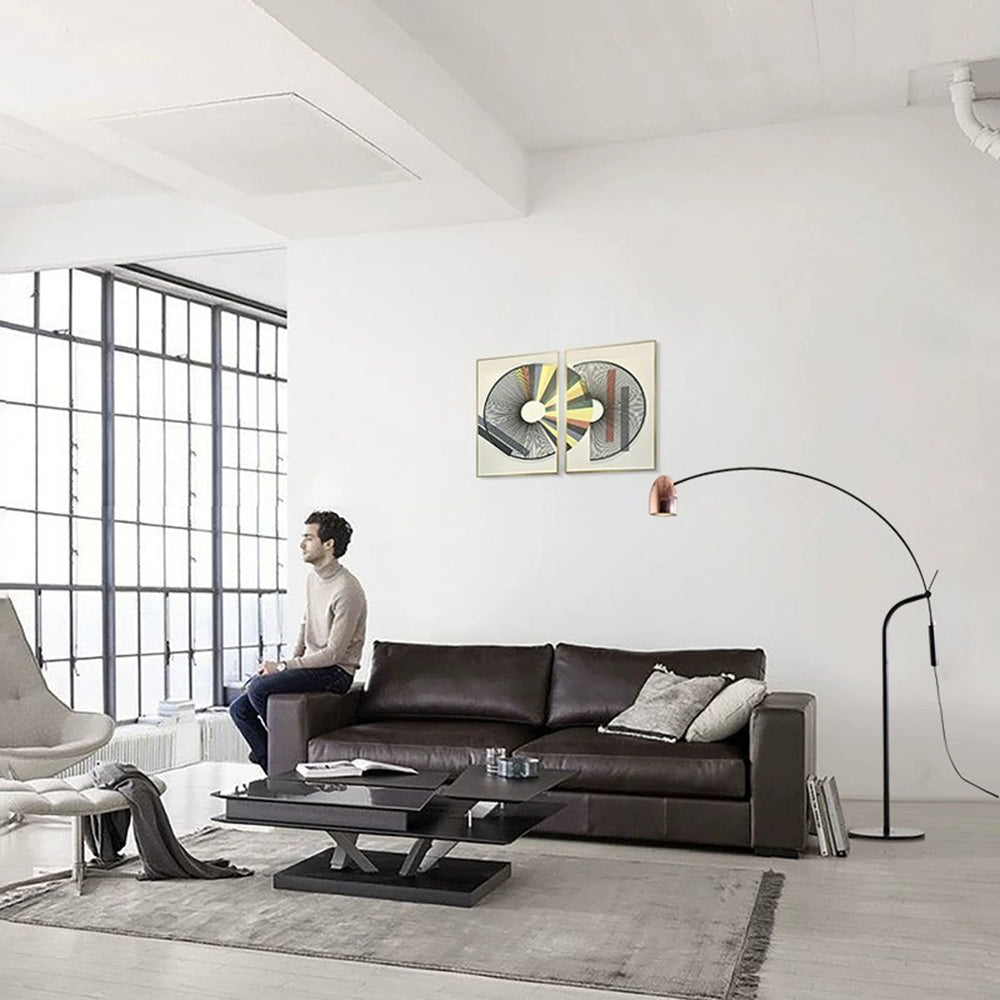 Cooley Minimalistische LED Vloerlamp Zwart Metaal Eetkamer Woonkamer
