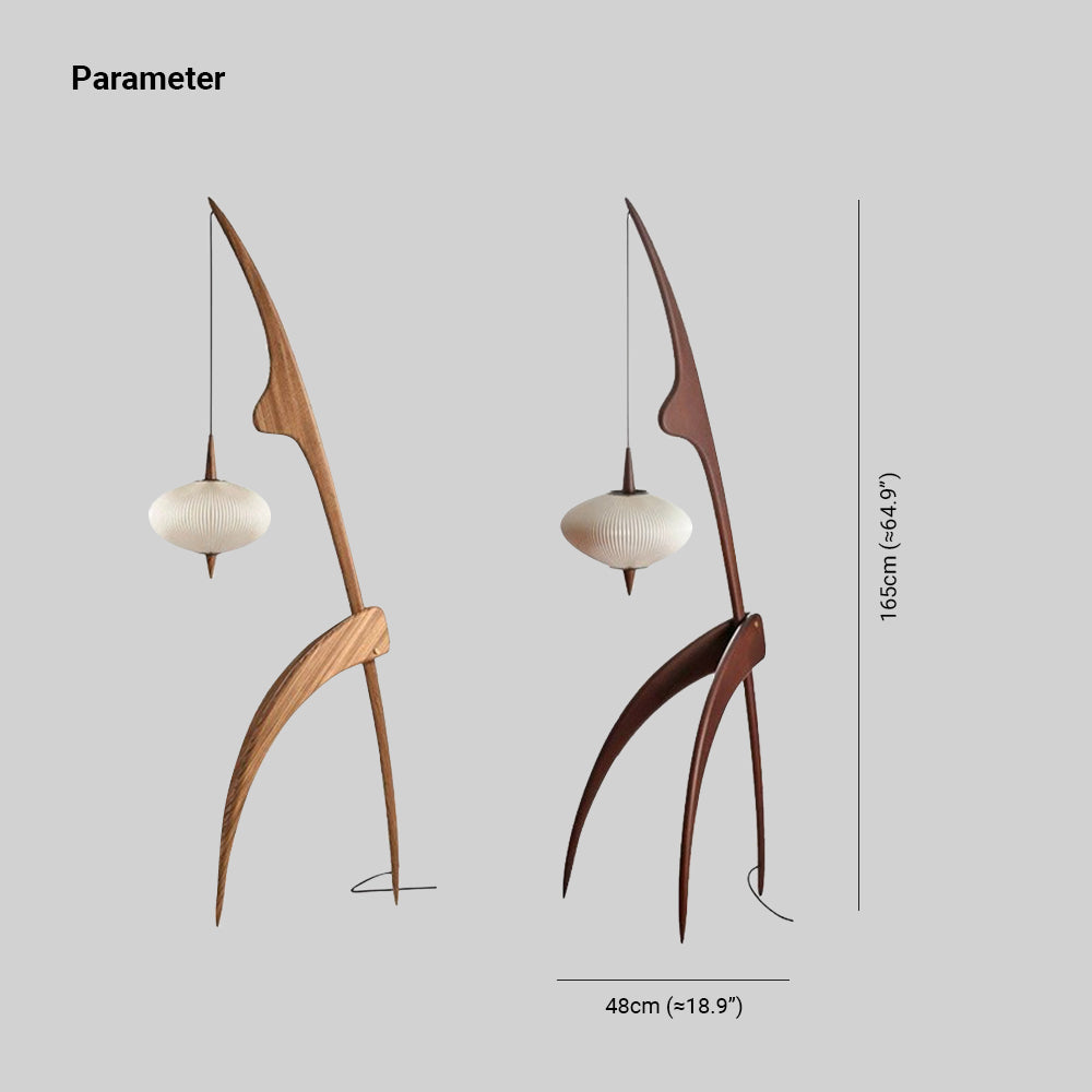 Renée Design LED Vloerlamp Wit Metaal Hout Woonkamer Slaapkamer