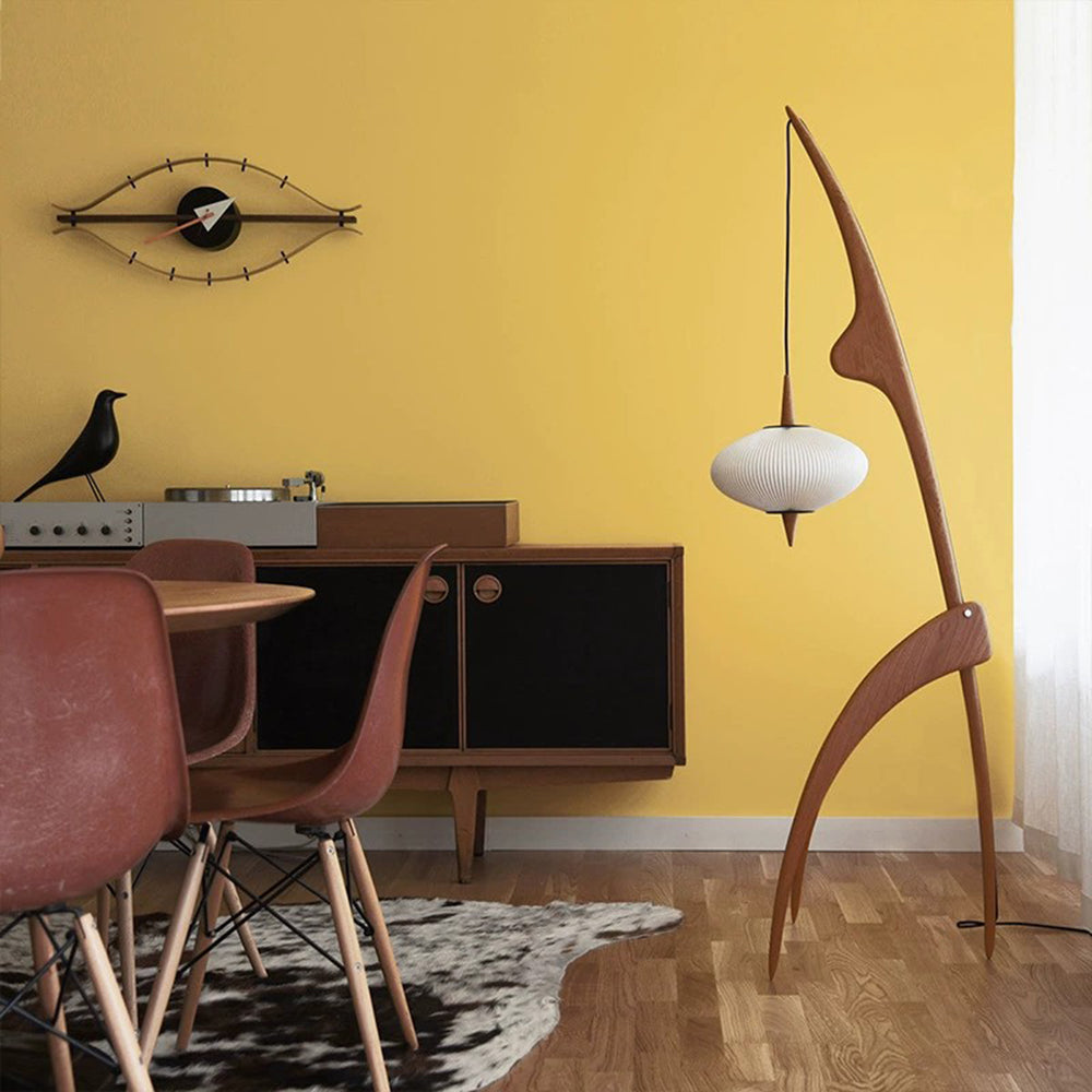 Renée Design LED Vloerlamp Wit Metaal Hout Woonkamer Slaapkamer