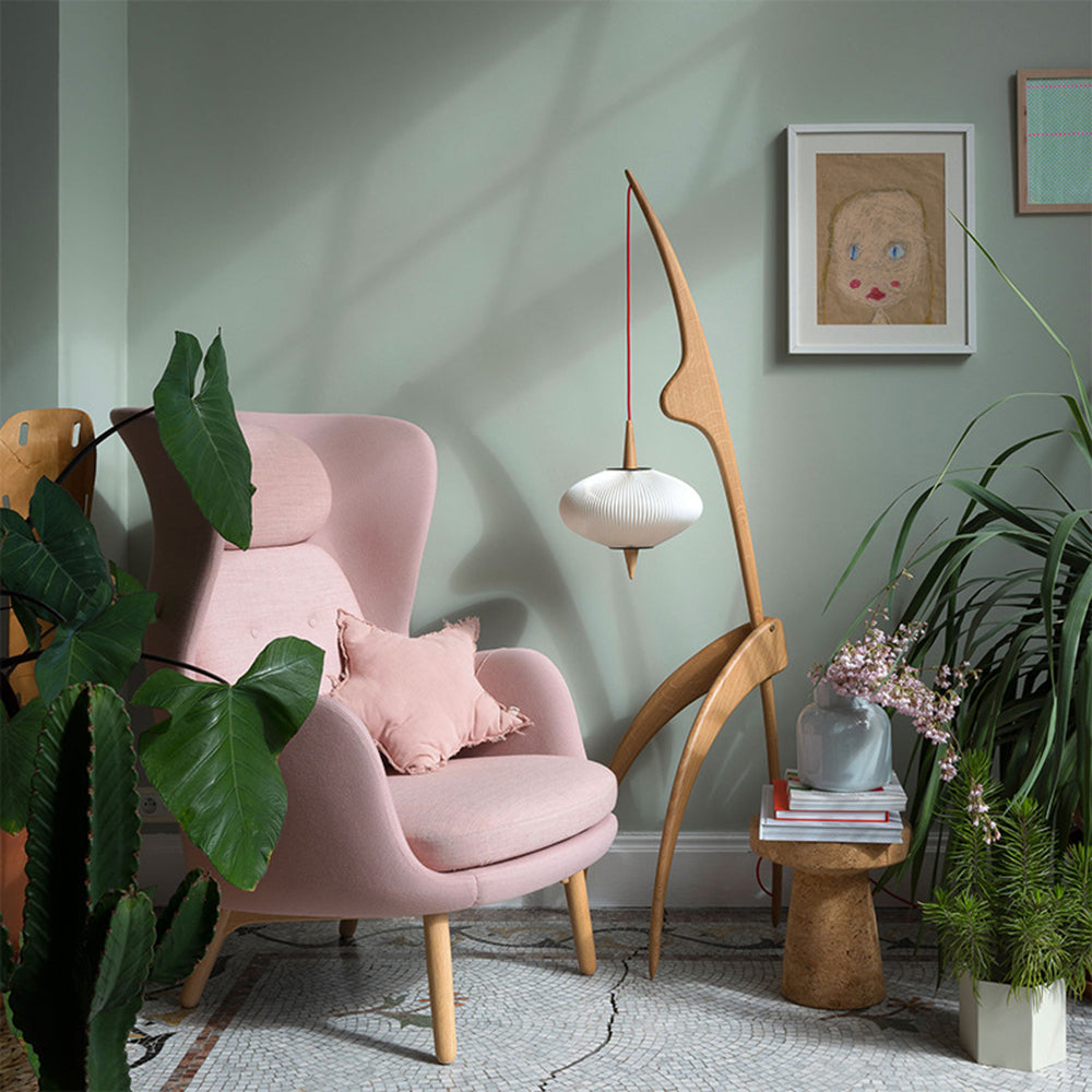 Renée Design LED Vloerlamp Wit Metaal Hout Woonkamer Slaapkamer