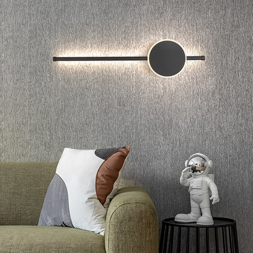 Edge Moderne Ronde Lineaire LED Wandlamp Wit/Zwart/Goud Woon/Slaapkamer Metaal&PC