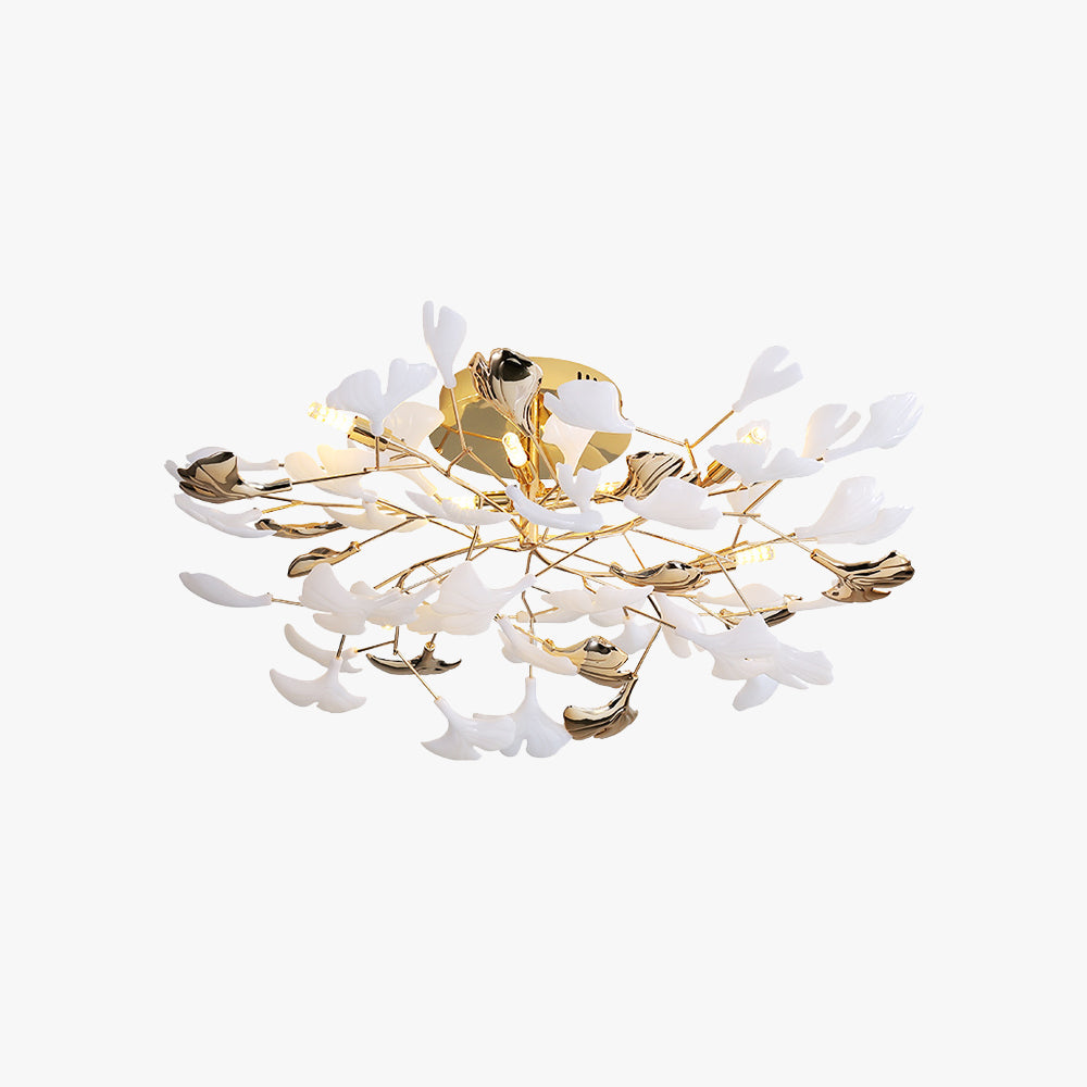 Olivia Moderne LED Plafondlamp Wit Gouden Metaal Woonkamer Eetkamer