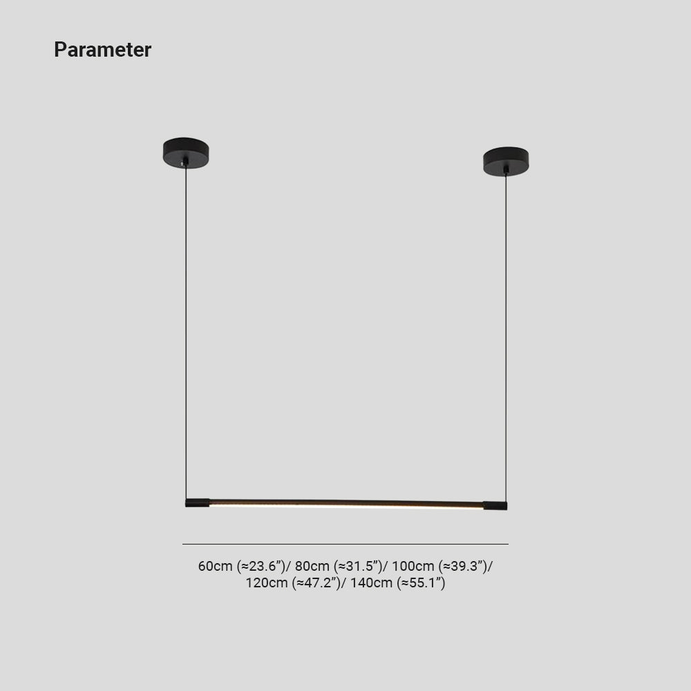 Edge Industriele Lineaire LED Hanglamp Zwart Woonkamer Eettafel Metaal&Acryl