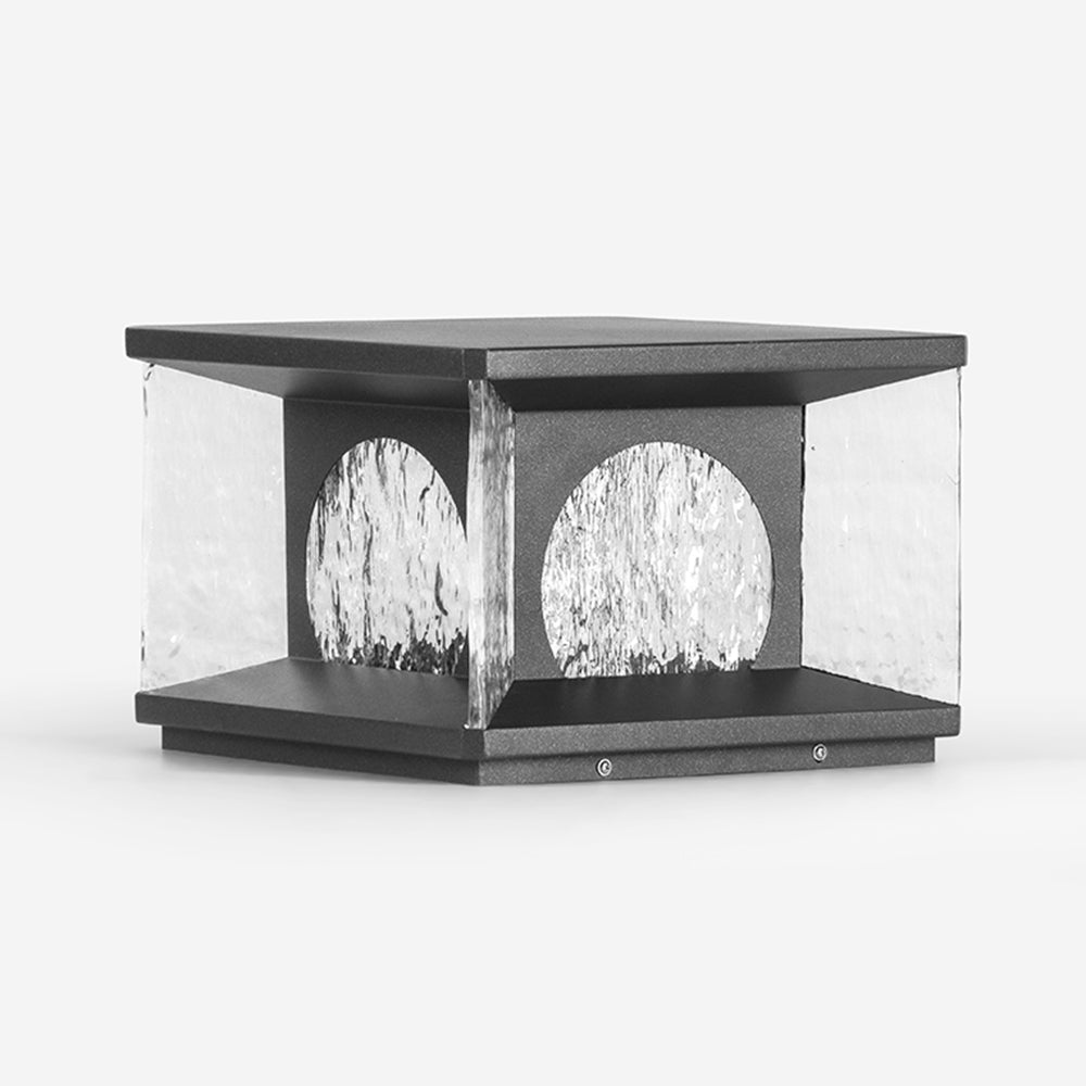 Riley Moderne Rechthoekig Buitenlamp Zwart Metaal/Glas Tuin/Balkon