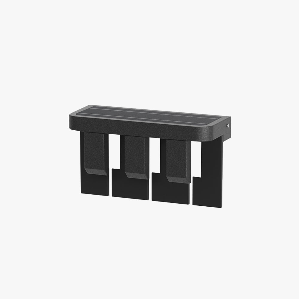 Orr Moderne Wandlamp Zonne Energie Zwart Metaal Balkon/Tuin