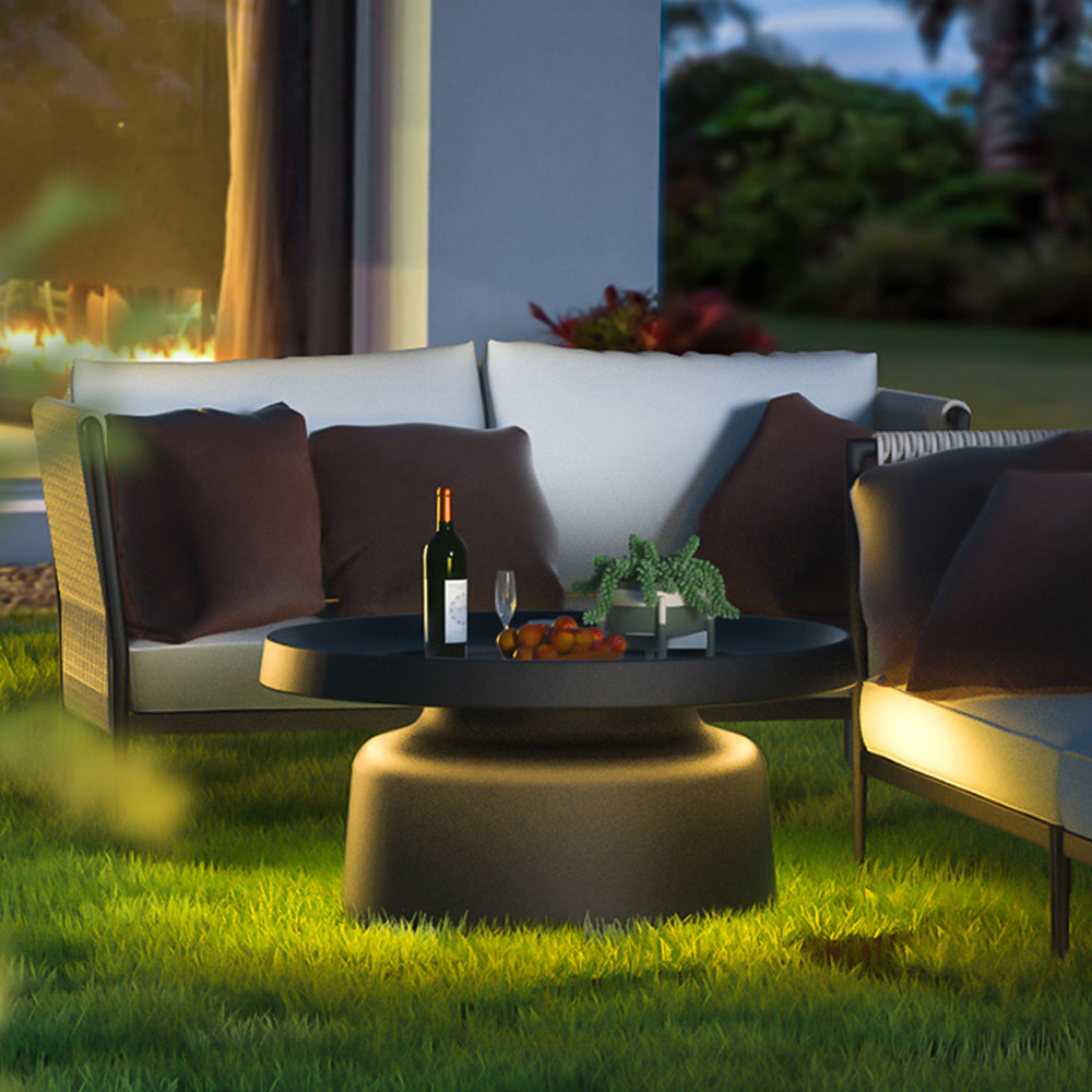 Pena Design Oplaadbaar/Zonne-Energie Buitenlamp Zwart Metaal Tuin/Balkon