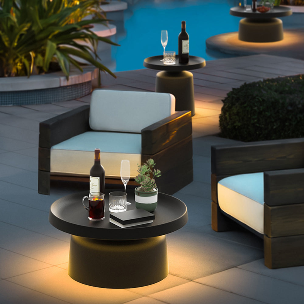 Pena Design Oplaadbaar/Zonne-Energie Buitenlamp Zwart Metaal Tuin/Balkon