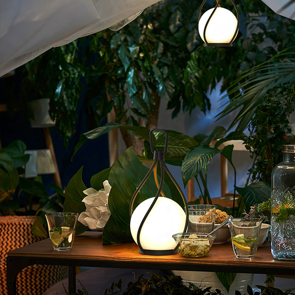 Valentina Moderne Hanglamp Wit/Transparant Metaal/Acryl Tuin/Balkon