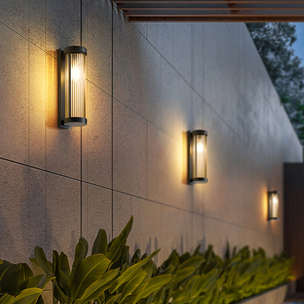 Orr Moderne Zonne Energie Buitenlamp Zwart Metaal/Glas Stoeprand/Balkon