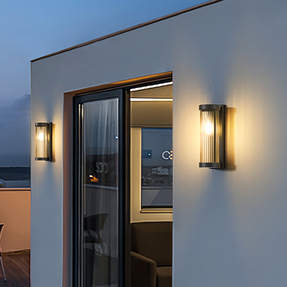 Orr Moderne Zonne Energie Buitenlamp Zwart Metaal/Glas Stoeprand/Balkon