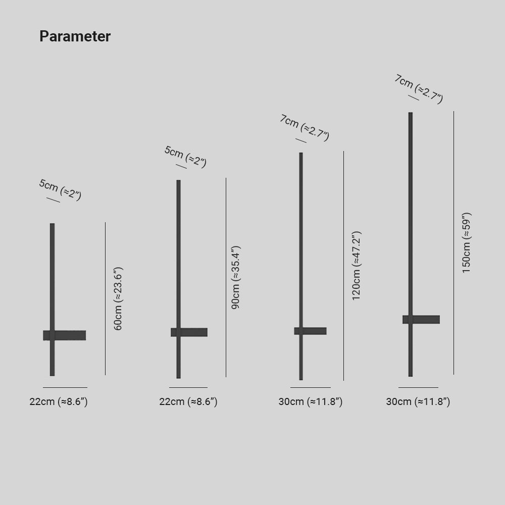 Edge Minimalist Duo-Linear Metal Outdoor Wall Lamp, Black