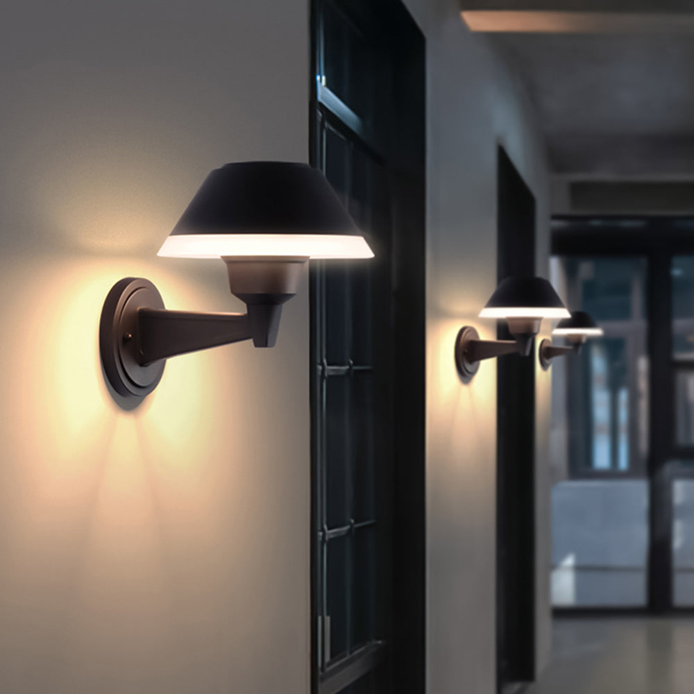 Carins Moderne Staande LED Buiten Wandlamp Zwart Metaal/Acryl