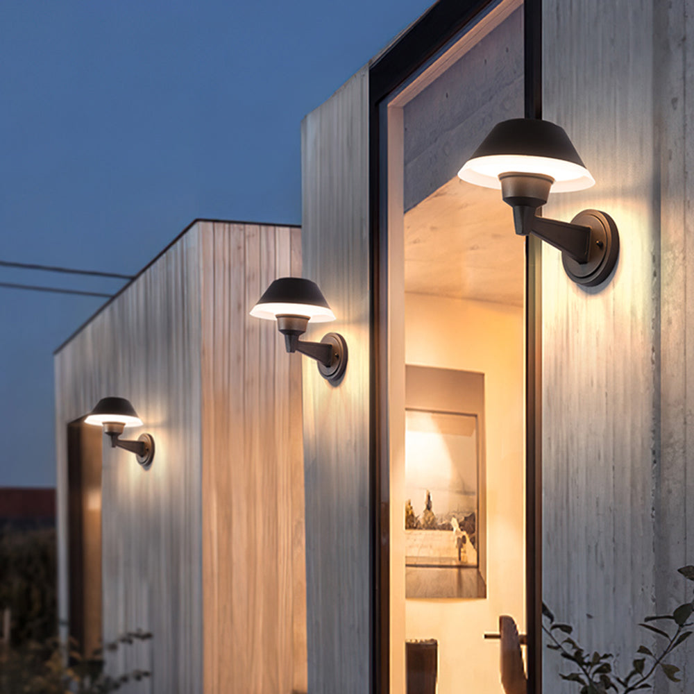 Carins Moderne Staande LED Buiten Wandlamp Zwart Metaal/Acryl