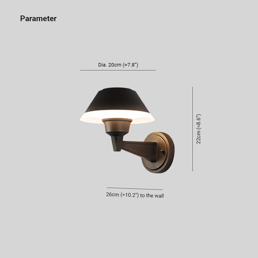 Carins Moderne Staande LED Buiten Wandlamp Zwart Metaal/Acryl
