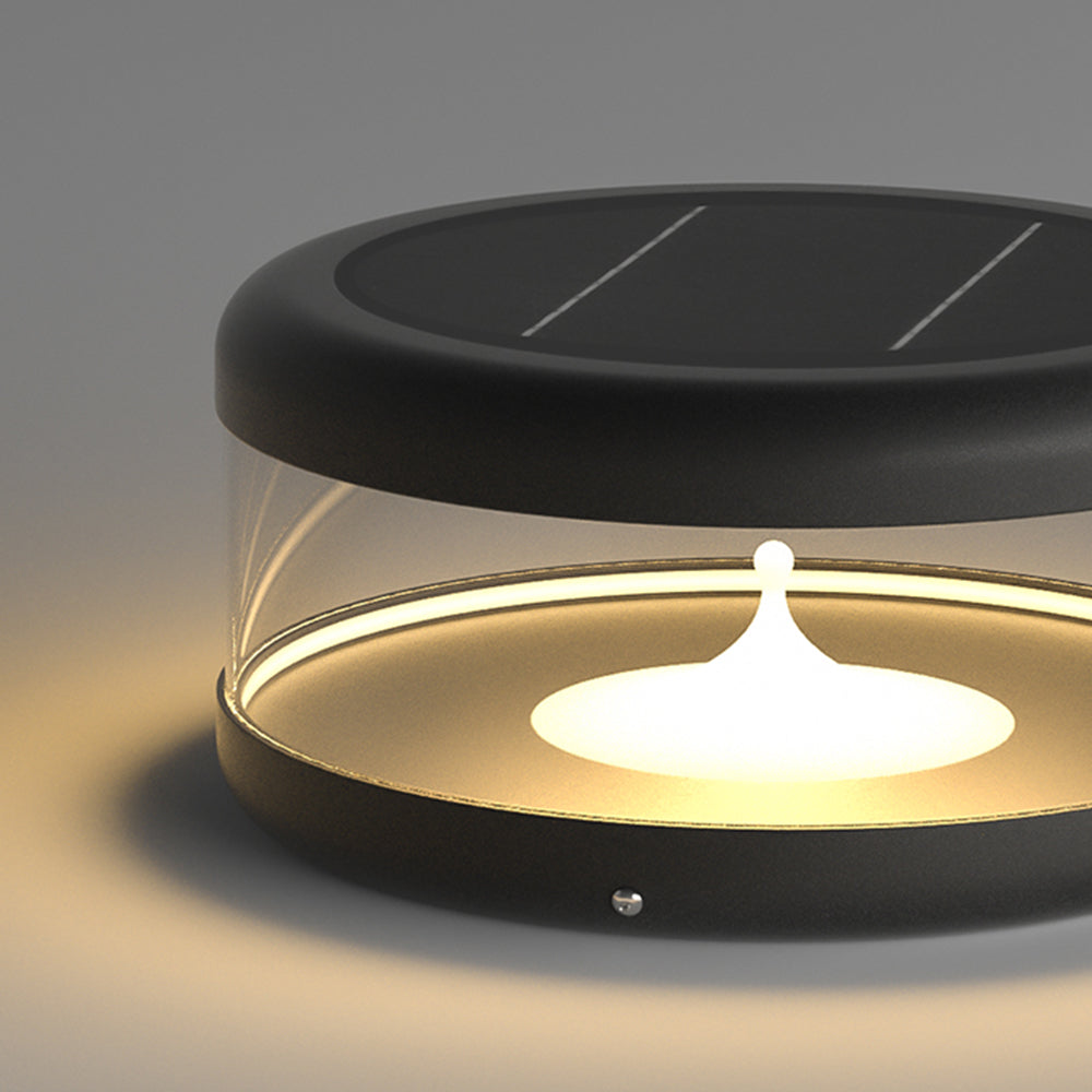 Riley Moderne Zonne Energie Buitenlamp Zwart Metaal/Acryl Tuin/Stoeprand
