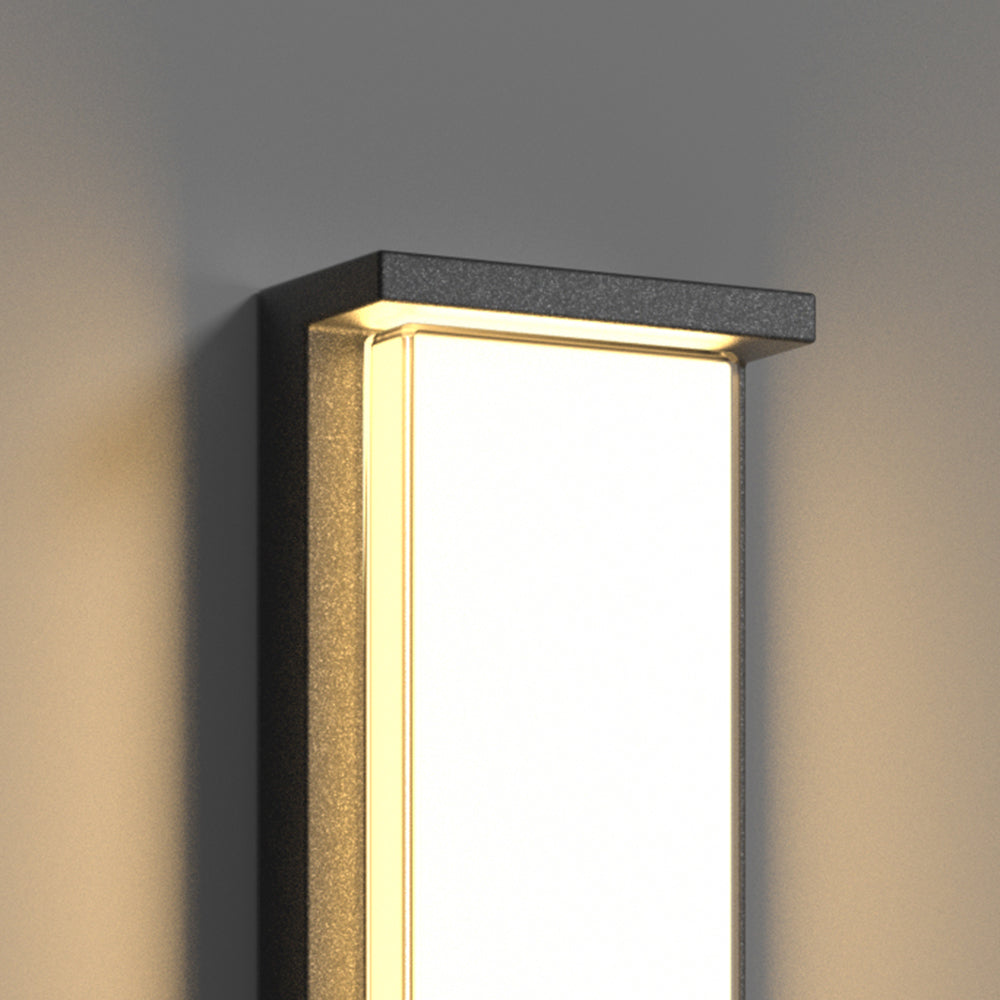 Orr Moderne Rechthoekig Buitenlamp Zwart Metaal/Acryl Tuin/Balkon