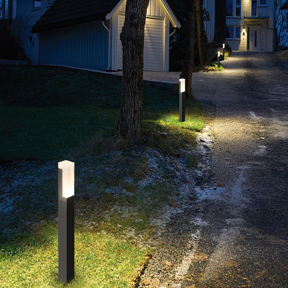 Pena Moderne Zonne Energie Buitenlamp Zwart Metaal Tuin/Stoeprand