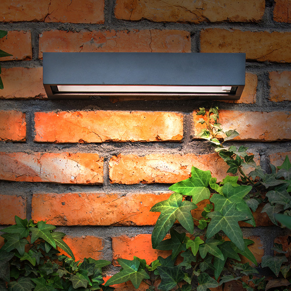 Orr Moderne LED Kubus Buitenlamp Zonne Metaal/Acryl Zwart Tuin/Stoeprand/Balkon