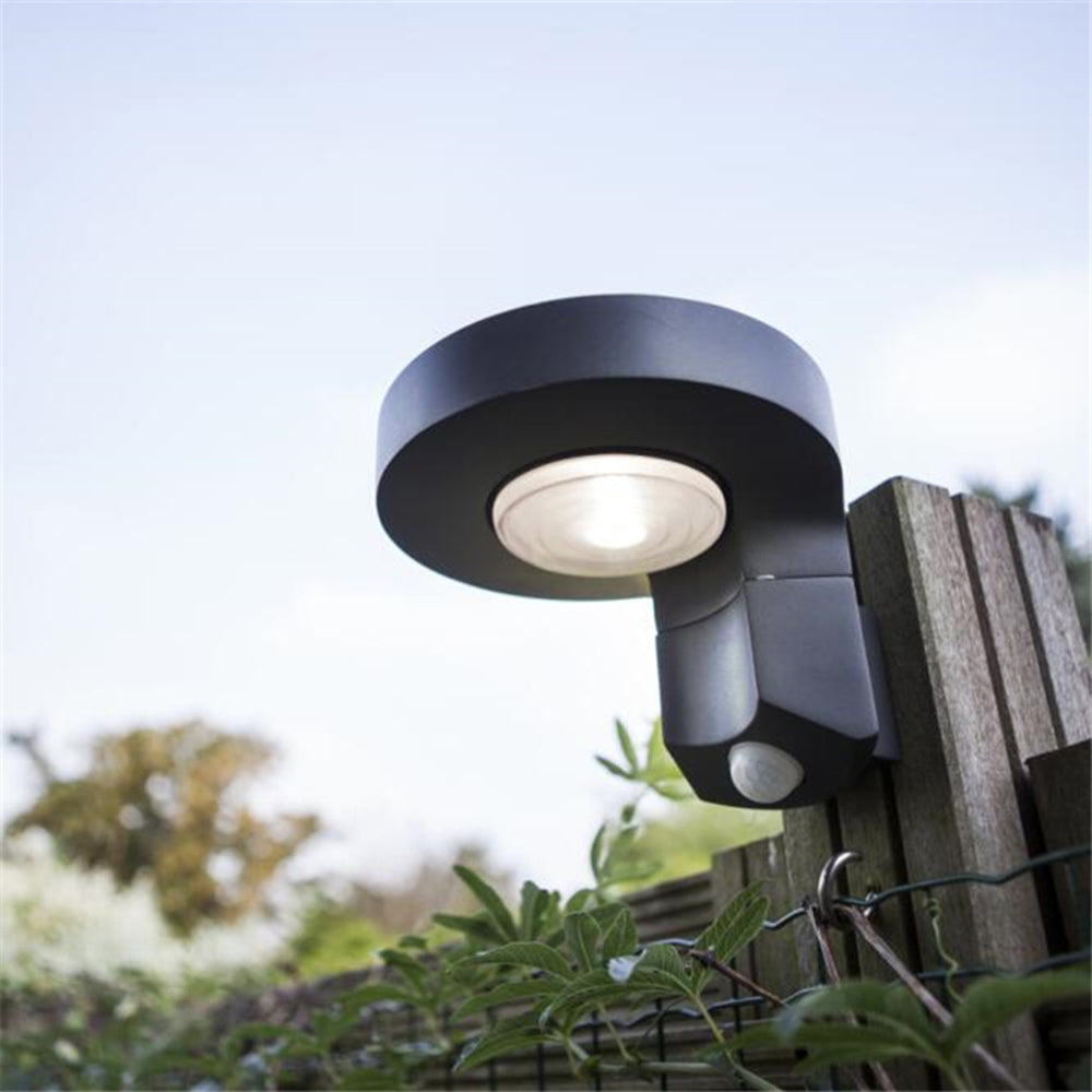 Orr Moderne Ronde LED Waterdichte Buitenlamp Zonne Metaal/Acryl Zwart Tuin/Stoeprand/Balkon