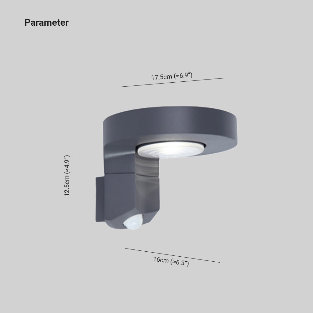 Orr Moderne Ronde LED Waterdichte Buitenlamp Zonne Metaal/Acryl Zwart Tuin/Stoeprand/Balkon