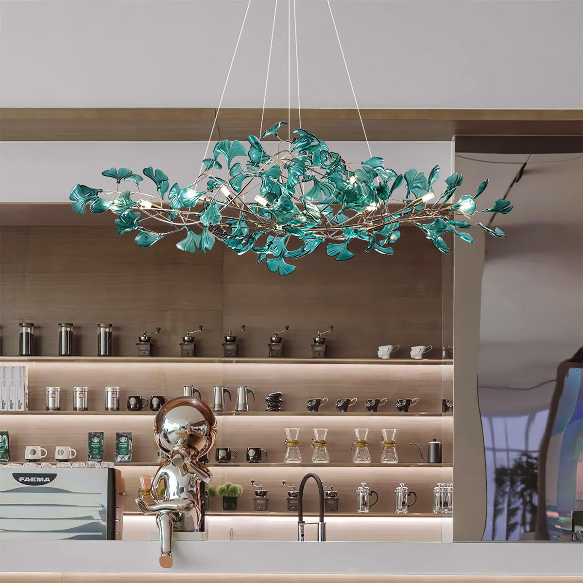 Ralenis luxe Ginkgo Leaf kroonluchter