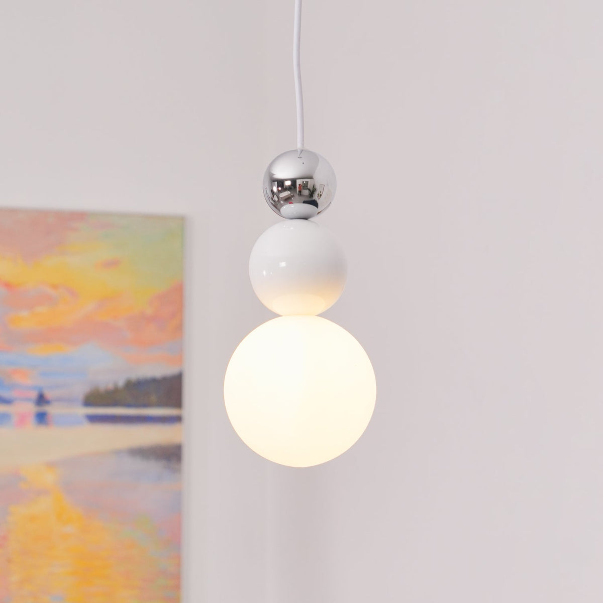 Elynd Acryl drie-ballen hanglamp