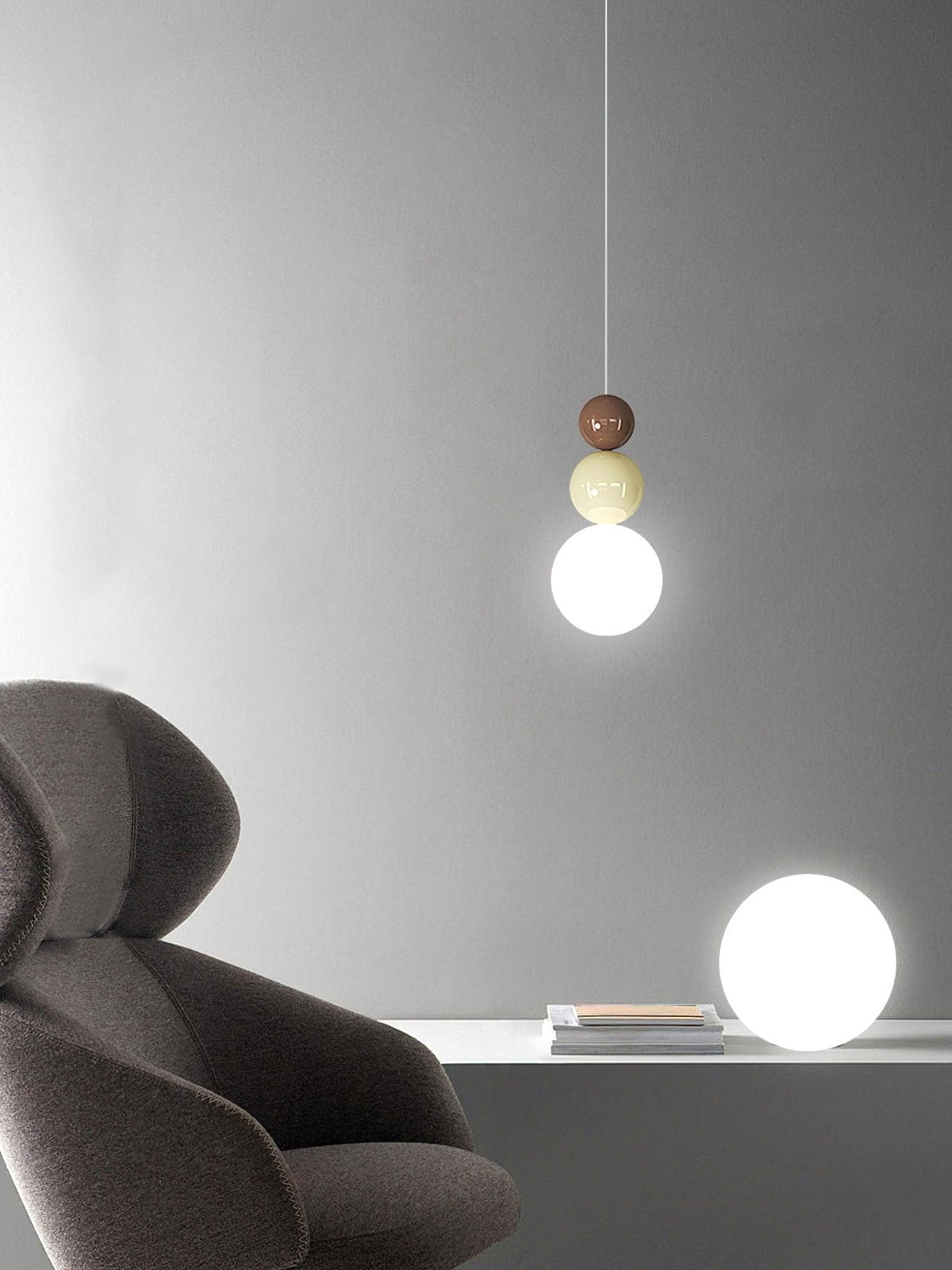 Elynd Acryl drie-ballen hanglamp