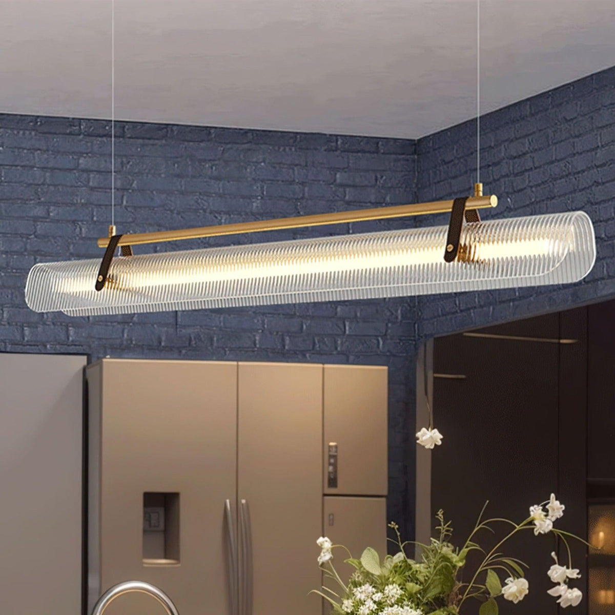 Niraenne Moderne hanglamp van acryl met lineair ontwerp voor eetkamer